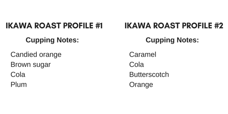 IKAWA Roast Profile cupping notes