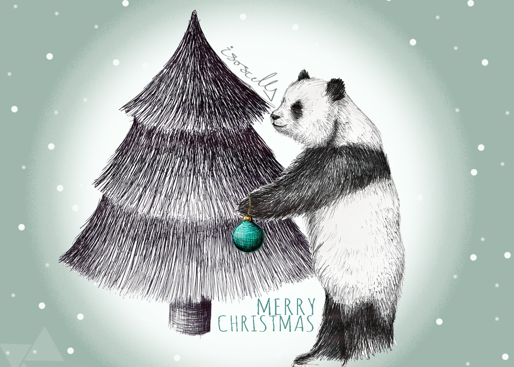 Art Handmade Christmas Cards by Isoscella