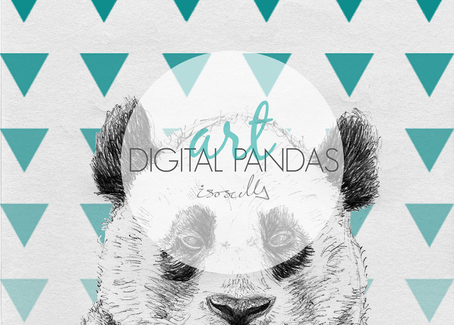 Biro sketch drawing illustration panda triangle header