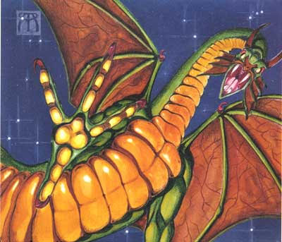 Shivan Dragon; one of the most iconic illustrations from the original run of Magic: The Gathering.