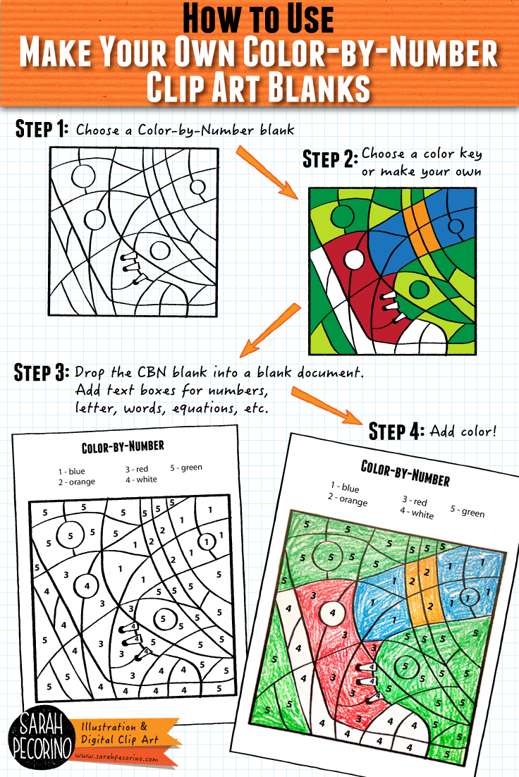 How to Use "Make Your Own Color-by-Number Clip Art Blanks" — Sarah