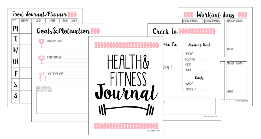 Gift Of Planning Free Fitness Journal Printable Just Being Britt