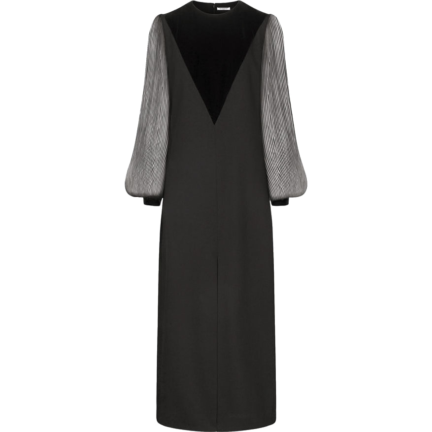 Givenchy Black Velvet-Appliquéd Midi Dress — UFO No More