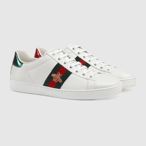 Gucci Ace Bee-Embroidered Sneakers in 