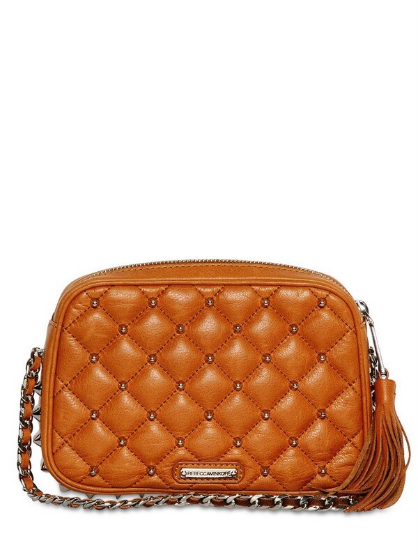 Rebecca Minkoff Flirty Quilted Studded Leather Bag in Brown Leather ...