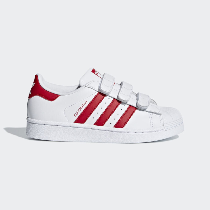 Adidas Superstar Shoes in White/Red — UFO No More