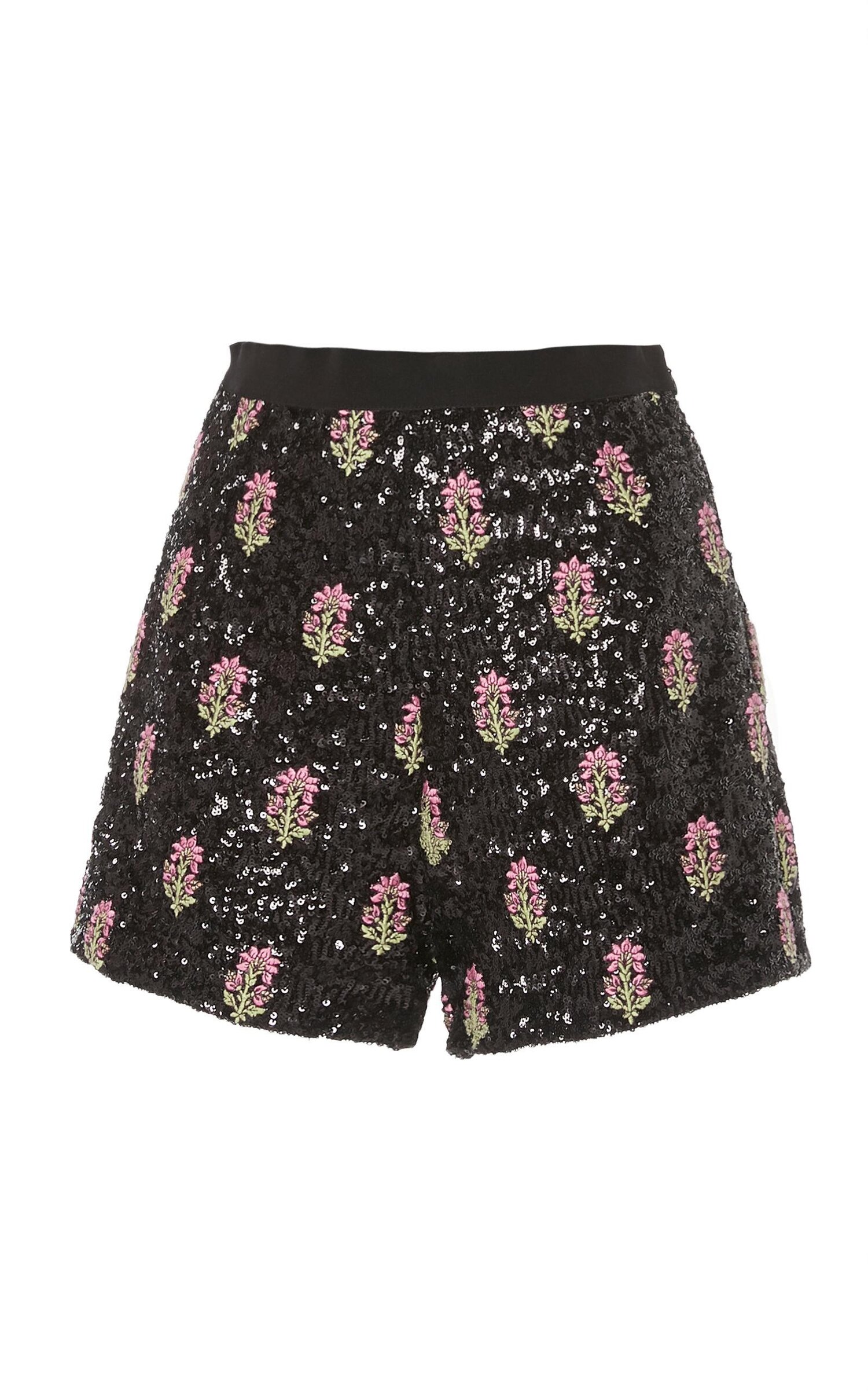 Giambattista Valli Floral Sequin Mini Shorts — UFO No More