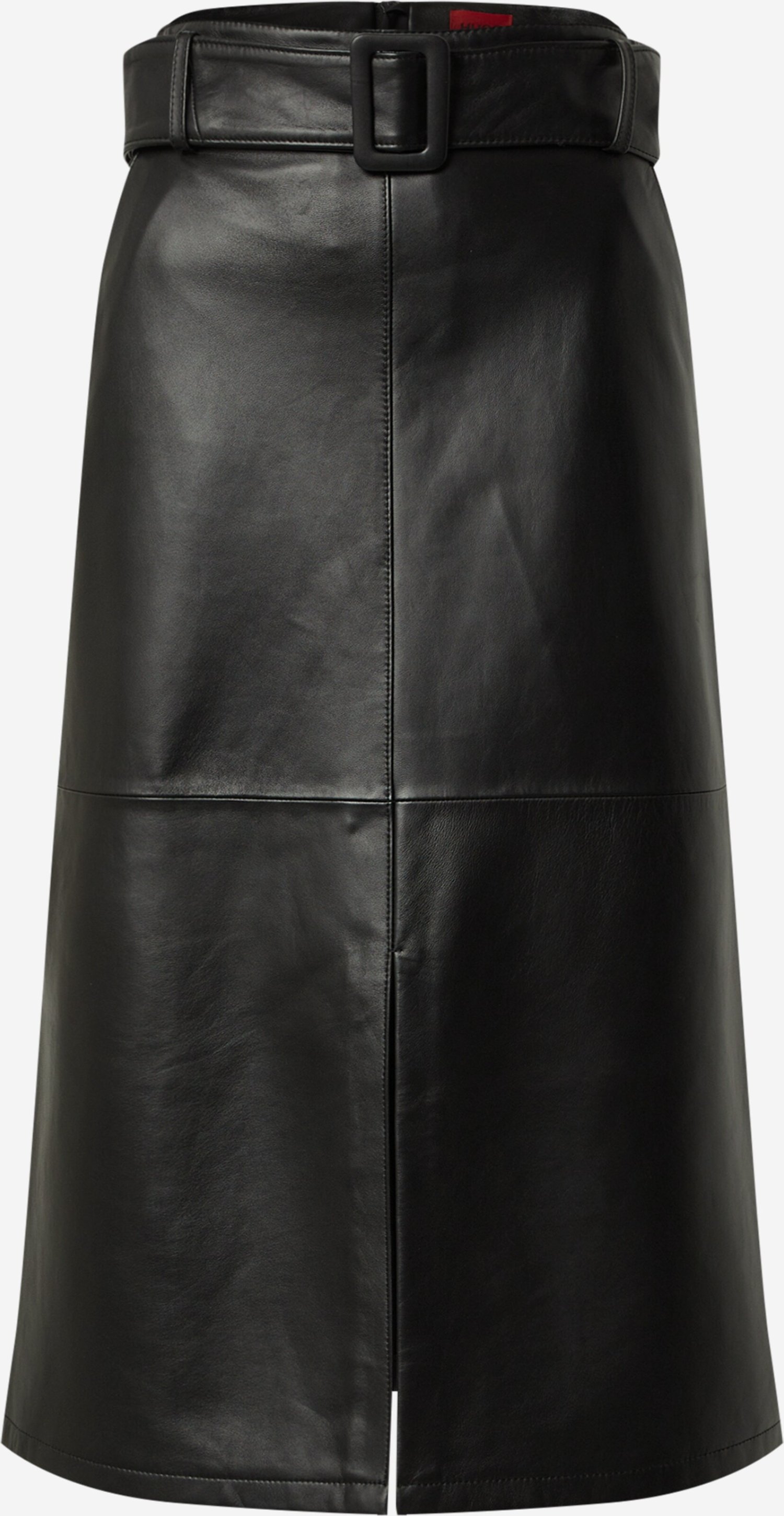 Hugo Boss Leshina Skirt in Black Leather — UFO No More