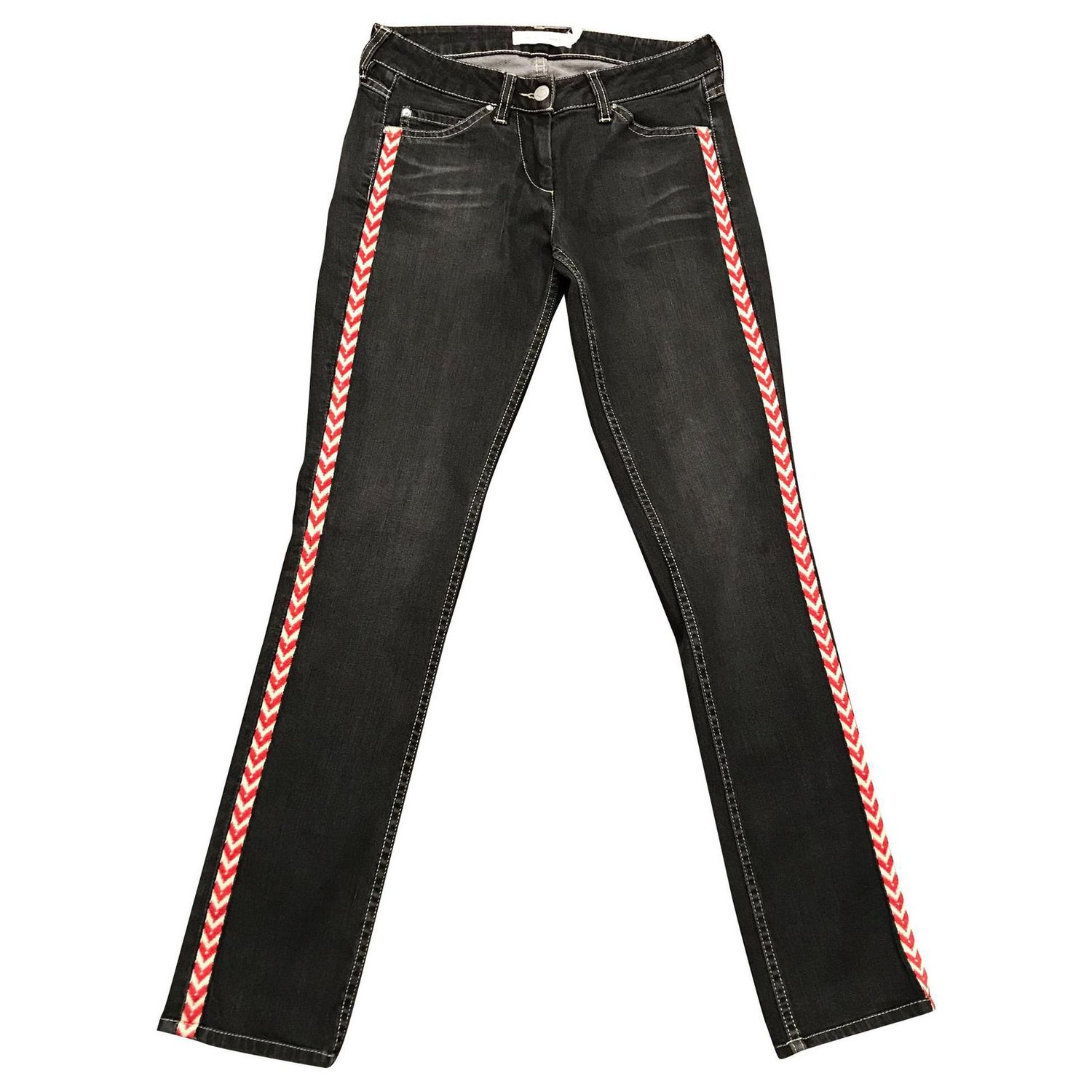 Étoile Isabel Marant Embroidered Skinny Jeans in Black — UFO No More