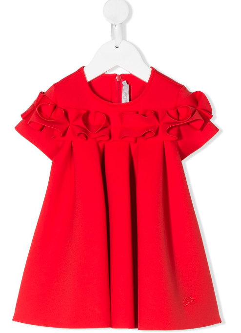 Baby Dior Frill-Detail Flared Dress in 