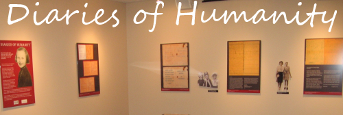 holocaust exhibit - diaries of humanity banner
