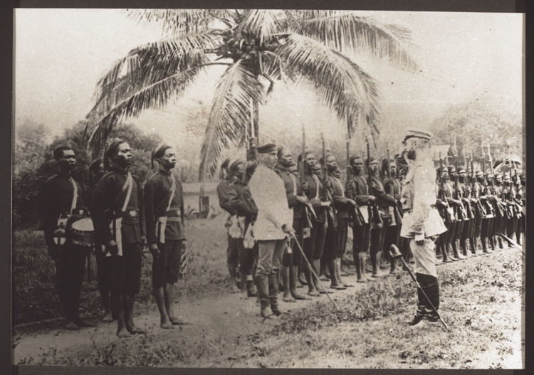 Colonial troops in Togo, 1880s.