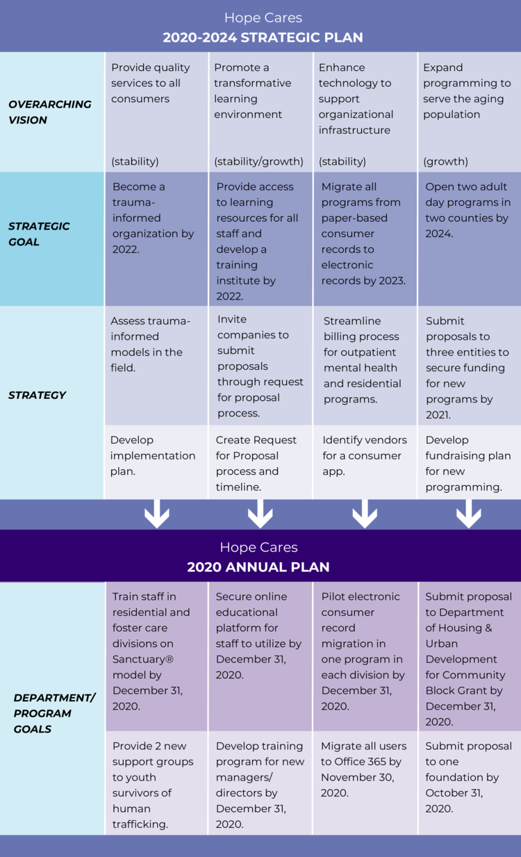 Example of a strategic and annual plan.