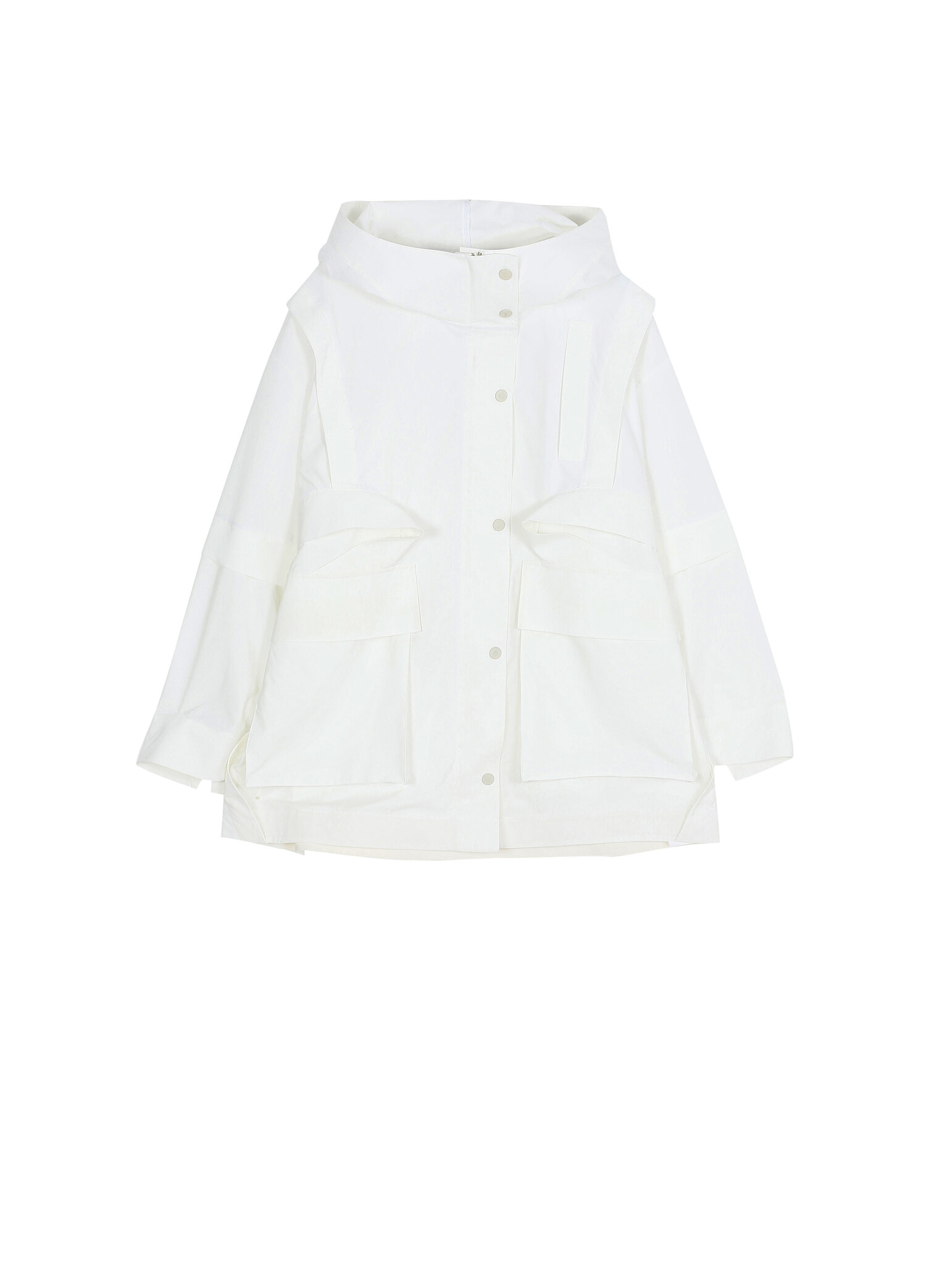 Hooded Jacket (White) — JNBY