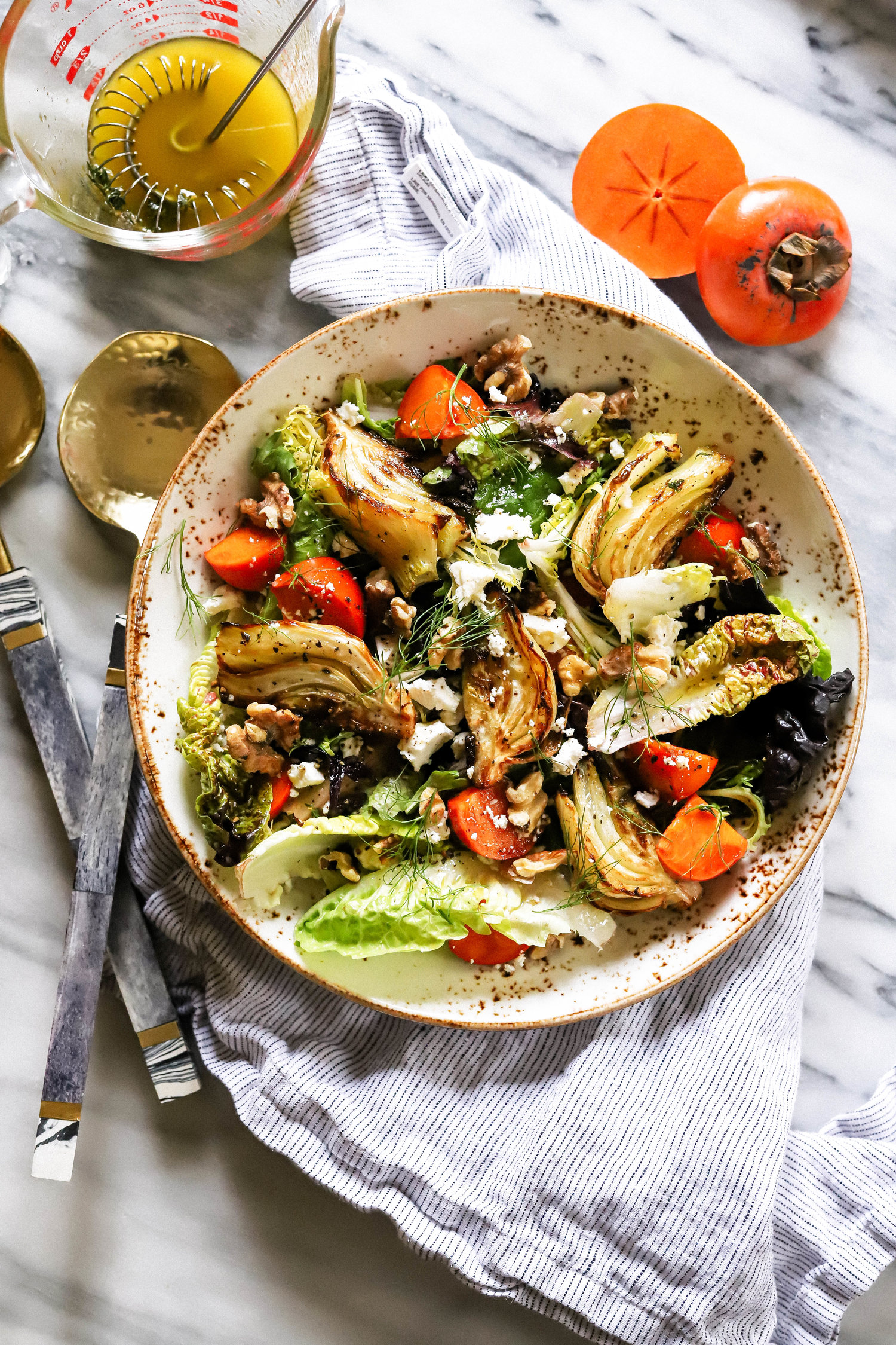 Roasted Fennel and Persimmon Salad