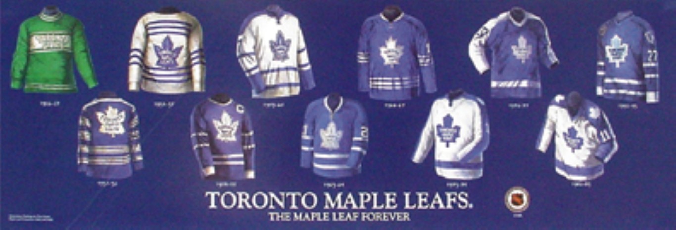toronto maple leafs jerseys over the years