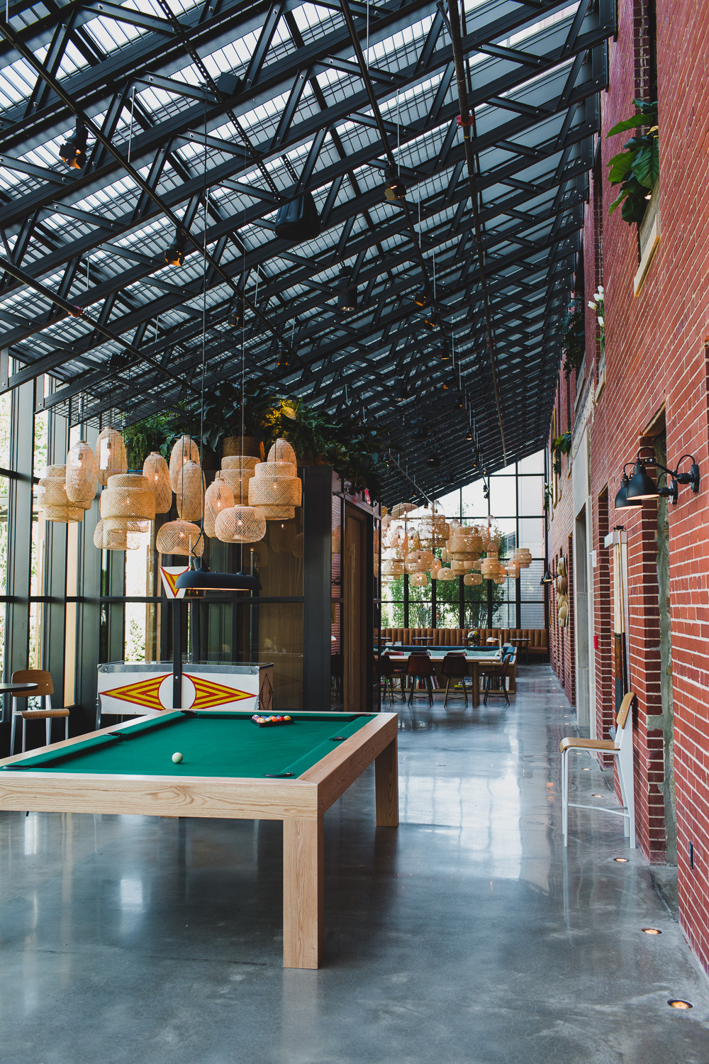 The Asbury Hotel lobby with pool table | blog.cassiecastellaw.com
