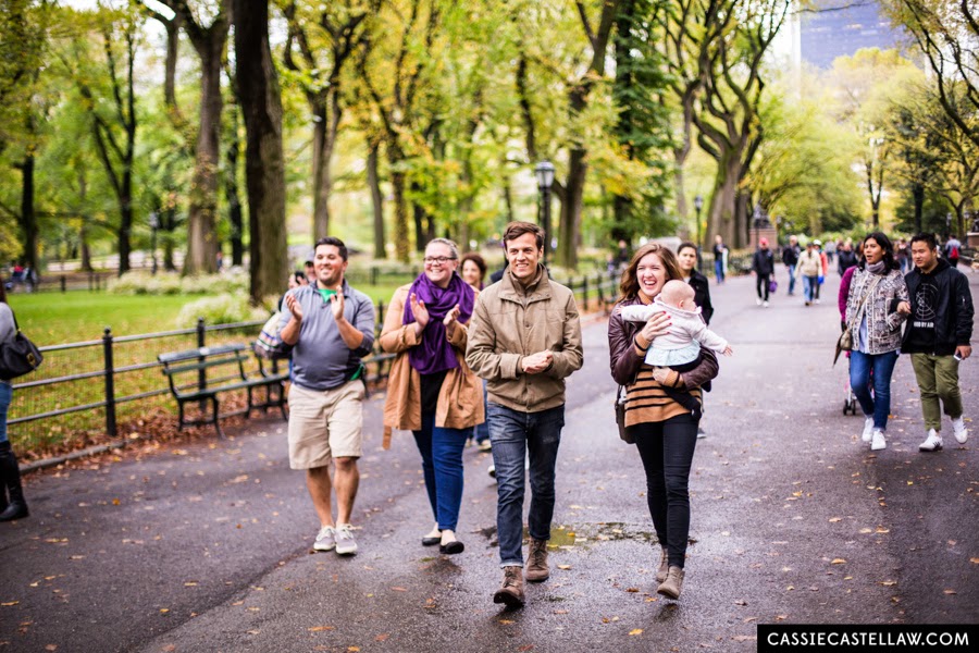 Lifestyle Engagement Portraits in Central Park, Congratulations from passersby - www.cassiecastellaw.com