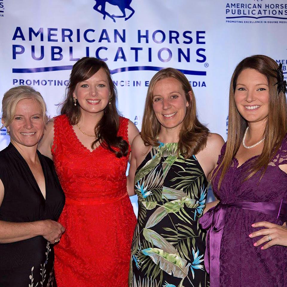 Western Horseman editor Chris Hamilton and freelancers Kate, Katie Navarra and Abigail at the American Horse Publications Seminar. Photo credit: Darrell Dodds