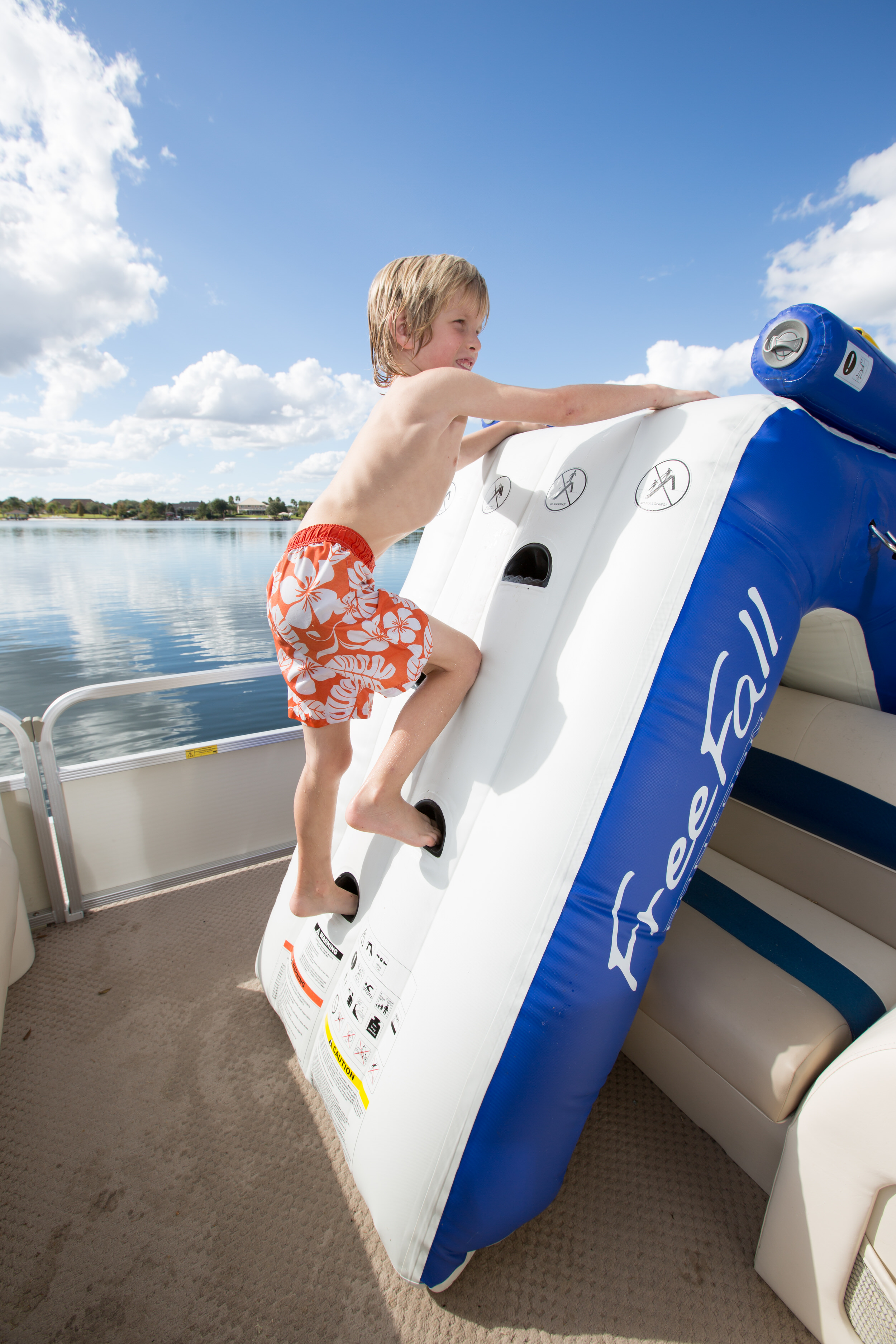 Image result for Aquaglide Inflatable water slide pontoon