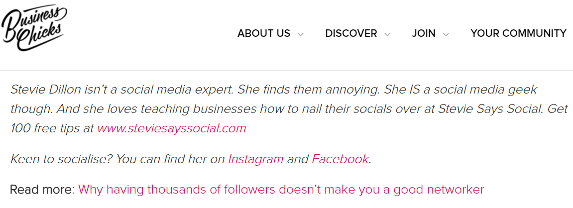 Business Chicks Social Media Marketing