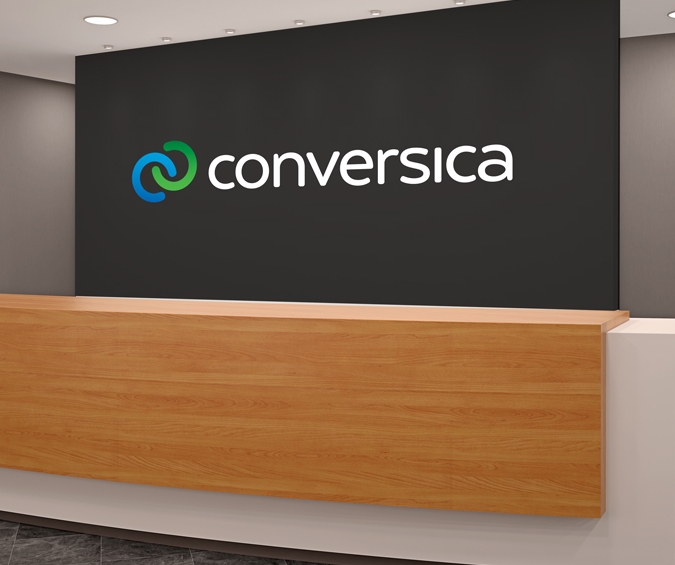 The new brand logo for Conversica