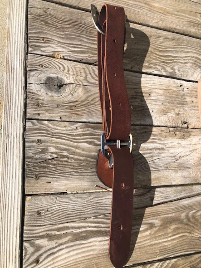 TACKABERERY BUCKLE FITTED WITH LATIGO LEATHER — Colin Dangaard, Inc.