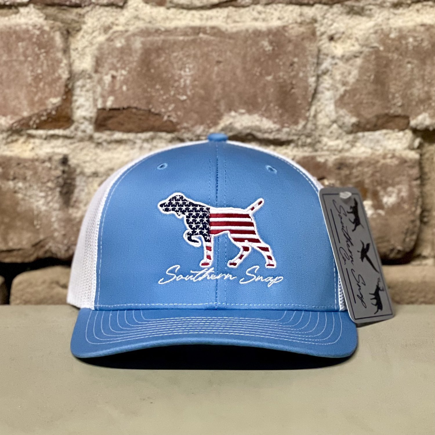 Limited Edition USA Light Blue Pointer & Bass Trucker Hat — Southern ...