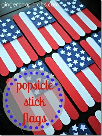 Popsicle Stick旗帜由Gingersnap工艺品