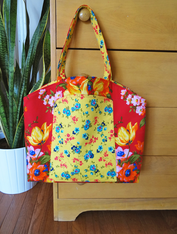 Pretty Floral Divided Tote from Thread Riding Hood