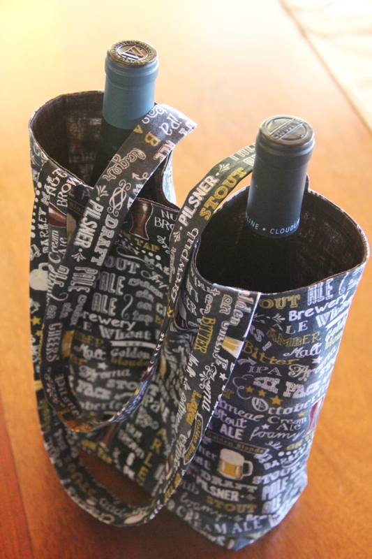 Sewing tutorial: Double wine bottle tote bag