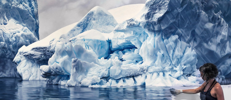  Zaria Forman, Errara Channel,&nbsp;Antarctica no. 1, Soft Pastel on Lenox, 2016 