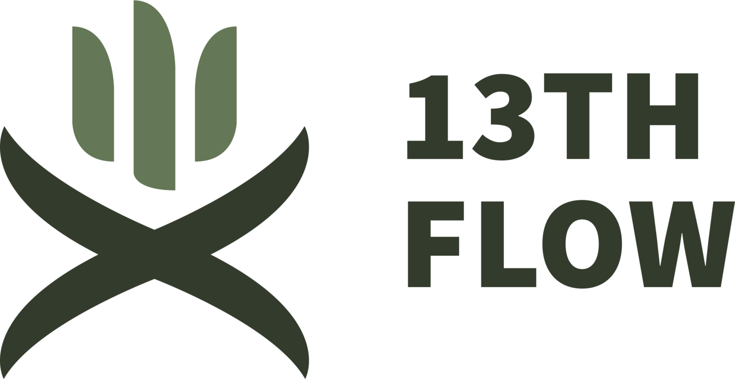 Unisex Cut Flow Into Fitness 13th Flow Logo T Shirt Green Print