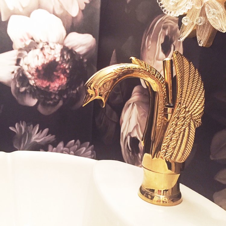 My swan faucet that's always a mystery to guests as to how to turn it on... 