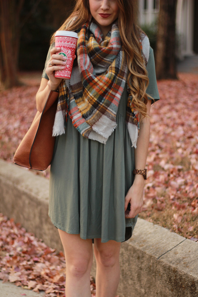 dress with scarf