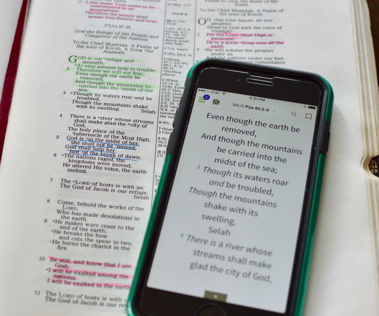 Printed Bible or Cell Phone Bible
