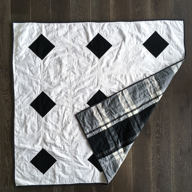 layers of charm modern and easy black and white quilt | Lovely and Enough
