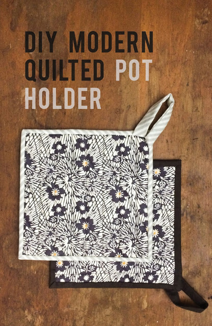DIY modern quilted pot holder | Lovely and Enough
