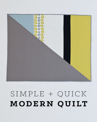 a simple yet elegant and striking modern quilt that's a cinch to whip up, inspired by Hopewell Workshop | Lovely and Enough