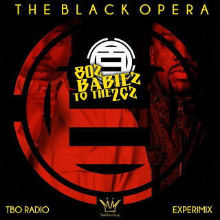 album cover TBO Radio Black background with red logo hip hop