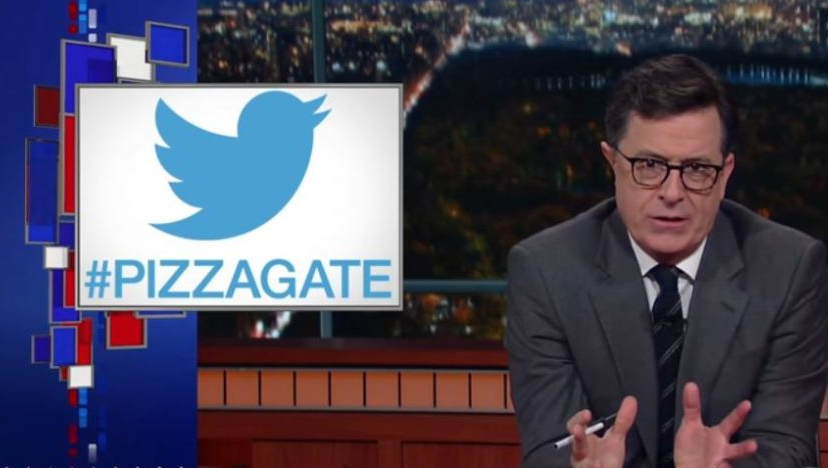 Colbert’s CBS platform has been used multiple times to deride PizzaGate as fake news, without looking at the evidence.