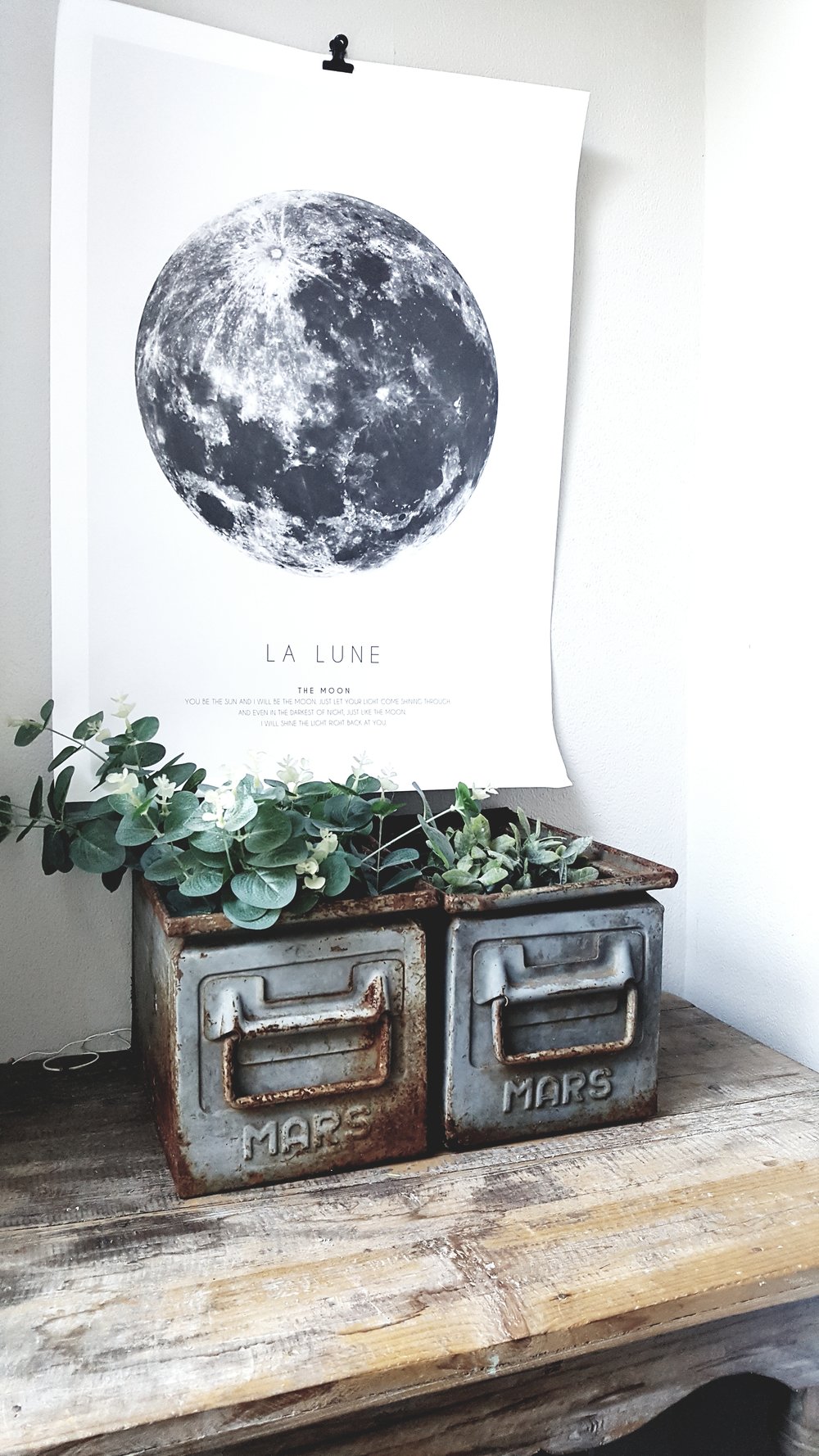  The La Lune print is a recent purchase from  Desenio  