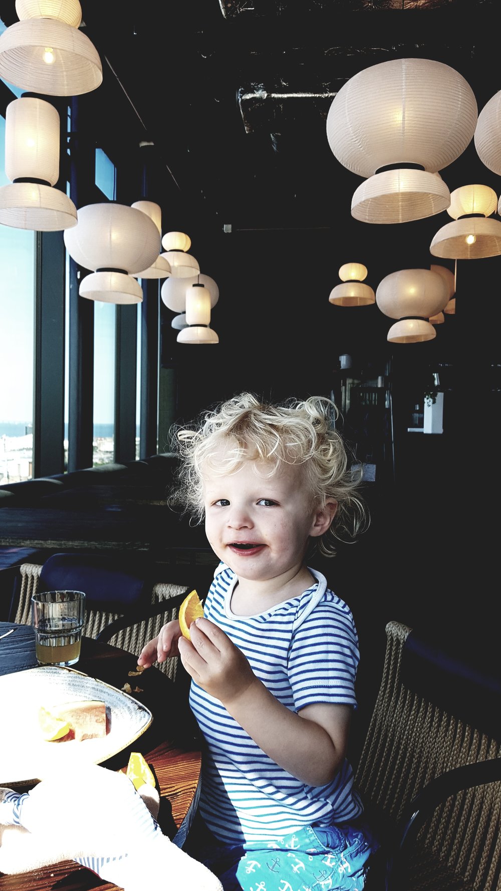  The miniest Malmo enjoying breakfast with a view at the Story Hotel 