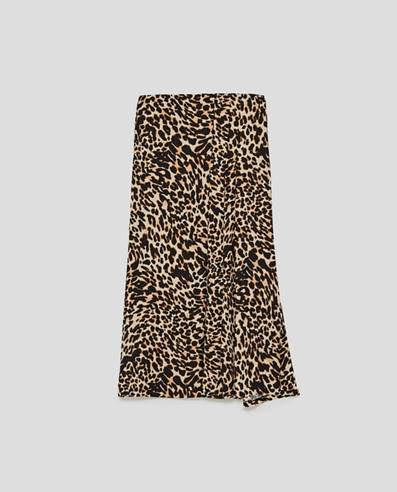  Leopard print skirt from  Zara  