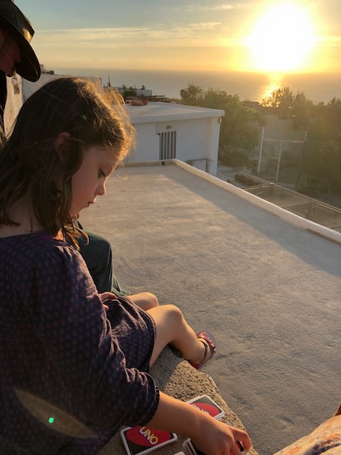 Yes, playing more UNO - waiting for the sun to set. Was really beautiful!