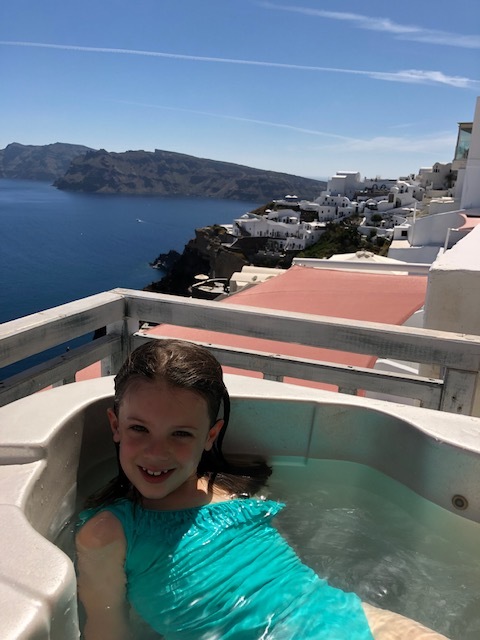 We spent a few hours in the hot tub - Olivia had a BLAST. Tip - use lots of sunscreen, the sun is intense and I saw many burned tourists.
