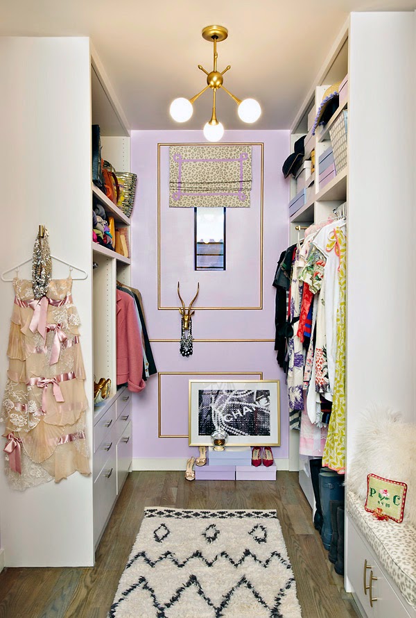 lilac, walk-in closet, gold trim, Mimosa Lane blog, One Room Challenge, jason kindig photography