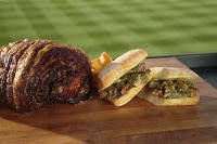 image of Whole Porcetta and Porcetta Sandwich courtesy Seattle Mariners