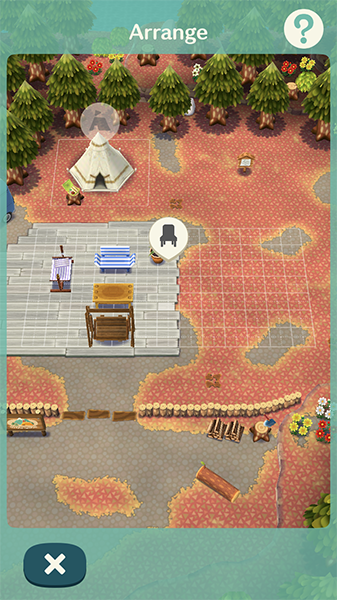 After crafting furniture, you can place items in your Campsite to express your own sense of creativity and decorative sense.