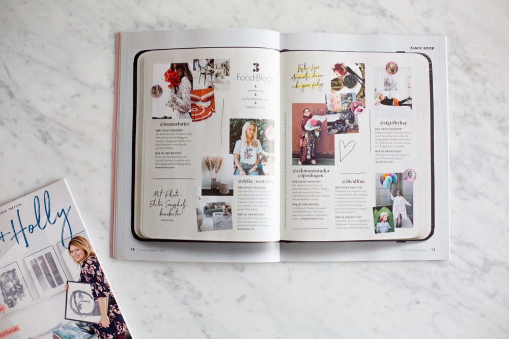 The magazine will have my LITTLE BLACK BOOK with its pages spread throughout each issue. These pages contain personal notes and things I find and the people I am inspired by that I want you to know about, too.